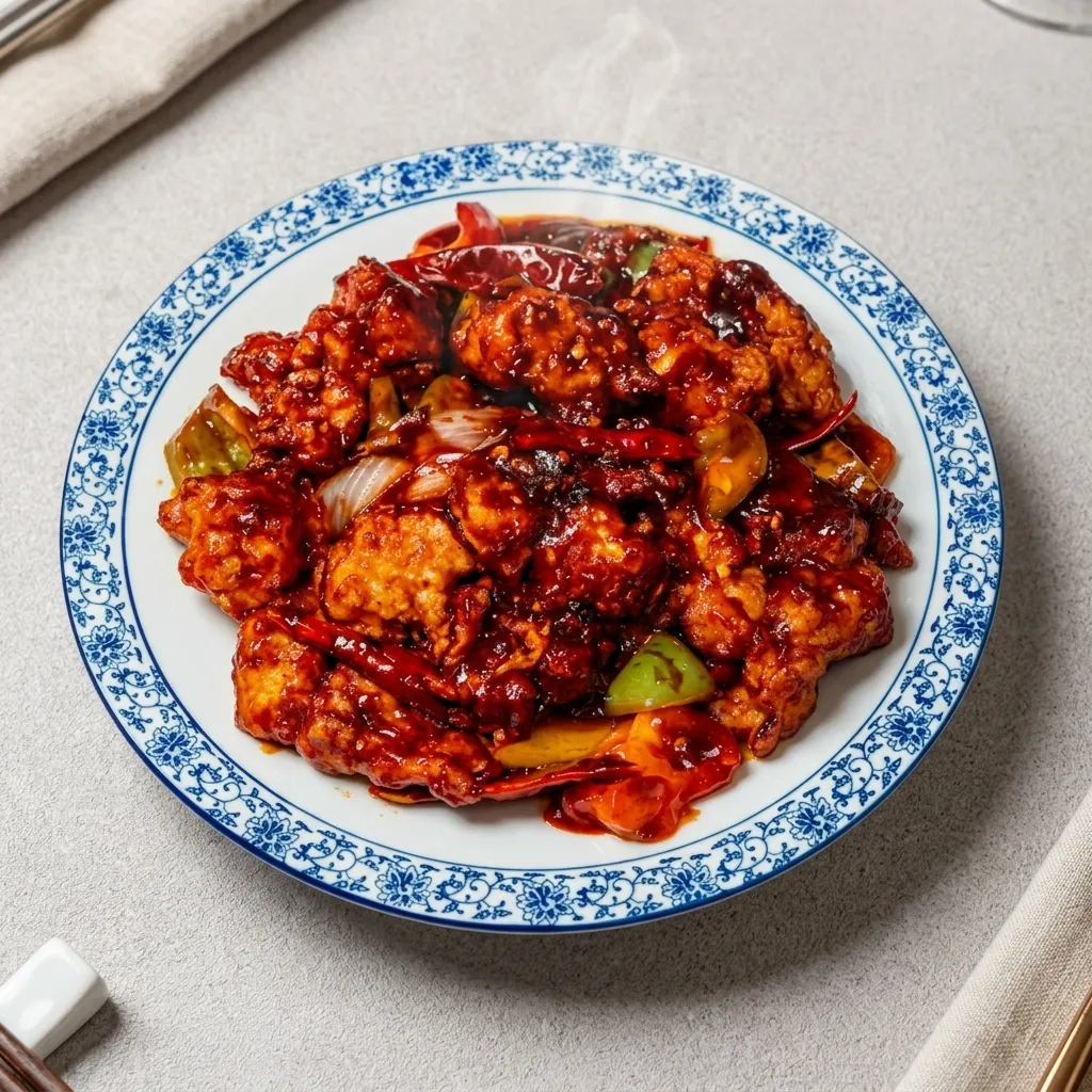 General Tao's Chicken - crispy sweet and spicy chicken at Lucky Cat in London, Ontario